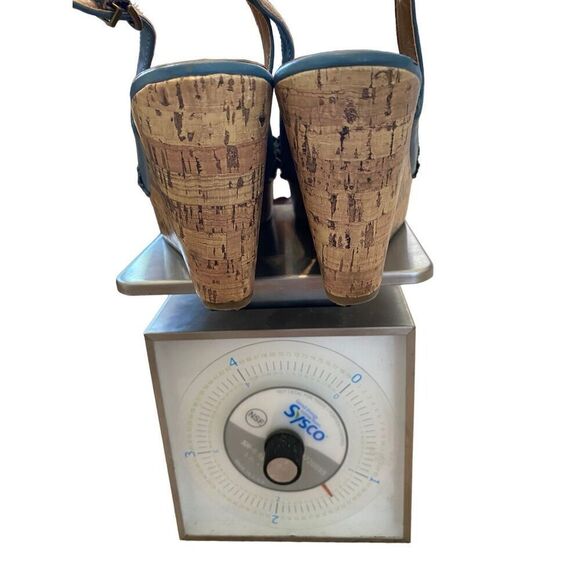 Blue Apt 9 Open Toe Wedges High Heels Beach Coastal Vacation Party - Picture 11 of 11